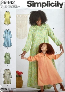 Simplicity Pattern S9462 Misses/Child Lounge Dress Child (3-8), Misses (XS-XL) - Picture 1 of 2