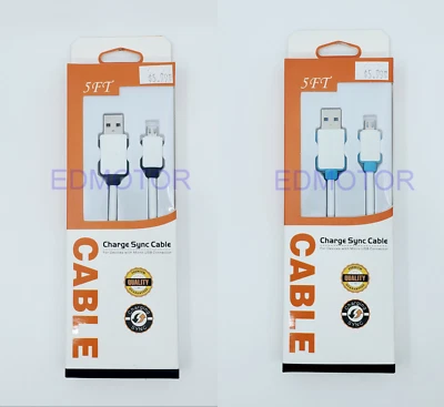 5ft Micro USB Data Sync Charger Charging Cable Cord LG PS4 Xbox One Controller - Image 1 of 2