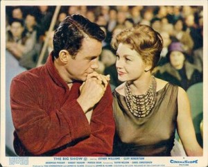 THE BIG SHOW CLIFF ROBERTSON ESTHER WILLIAMS ORIGINAL BRITISH LOBBY CARD