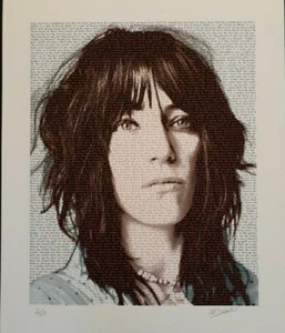 PATTI SMITH POSTER - FINE ART LIMITED EDITION SIGNED AND NUMBERED BY DESIGNER - Picture 1 of 4