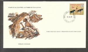 Swaziland 1977 cachet FDC first day cover rock paintings stamp - Picture 1 of 2