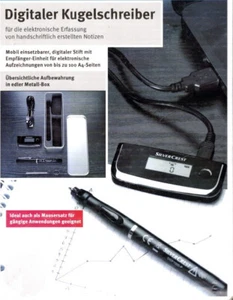 Digitaler Kugelschreiber  für die Aufzeichnung von bis 100 A4 Seiten - Bild 1 von 3