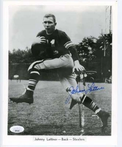 Johnny Lattner Steelers Autographed Signed 8x10 Glossy Photo Print JSA Authentic - Picture 1 of 1