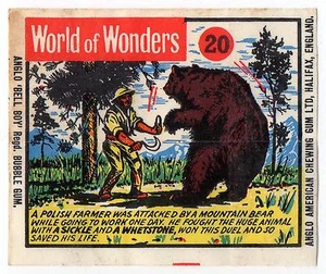 Envoltura de cera anglo World of Wonders #20 oso de montaña - Imagen 1 de 1