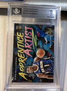 2019/20 Panini Court Kings Zion Williamson #9 apprentice artist RC BGS 9 Mint
