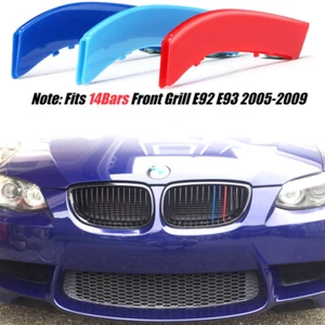 14 BARS Front Kidney Grille 3 Colour Cover Insert Stripe for BMW E92 E93 2005-09 - Picture 1 of 9