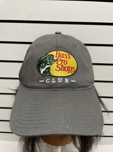 Bass Pro Shops Club Baseball Cap Hat Adjustable Dark Gray Cotton Outdoor Fishing - Picture 1 of 10