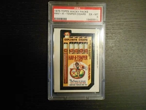 1975 Topps WACKY PACKAGES Series 12 Hav-A-Temper Cigars PSA 6 (EX-MINT) 💎 - Picture 1 of 2