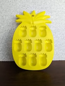 Ananas Eiswürfel Tablett Neuheit Silikon Form gelb - Bild 1 von 10
