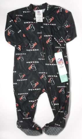 NFL Team Apparel Houston Texans Infant Baby Boys' Blanket Sleeper - 12M Cover
