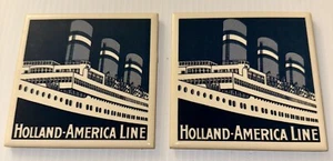HOLLAND AMERICA LINE ~ 2 posavasos de cerámica - Imagen 1 de 3