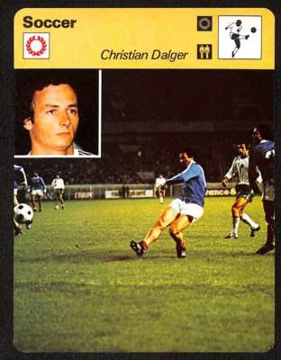 1977 Sportscaster #4724 Christian Dalger Series 47 Soccer Futbol NM/NM+  D82716 - Image 1 of 2