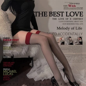Lady's 4 Pairs Non-slip Stockings Thigh High Socks Lace Fishnet Hot Sexy Hosiery - Picture 1 of 11
