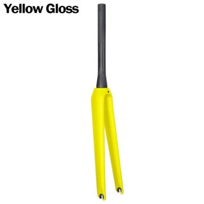 Full Carbo Fiber Road Bike Fork 700C Tapered Tube Front Fork 100x9mm Thru Axle  - Image 1 of 4