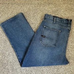 Ariat Rebar M4 Jeans Herren 42x30 Blau Relaxed Boot Cut Stretch Workwear Denim - Bild 1 von 12