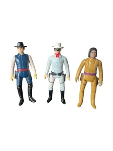 "Figuras de acción vintage 1980 Gabriel Lone Ranger, Butch Cavendish y Tonto 3,75""" - Imagen 1 de 8