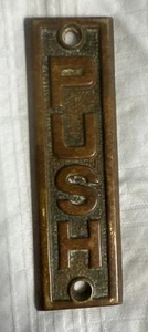 Vintage door push plate plates for door interior sign plaque brass signs metal - Picture 1 of 9