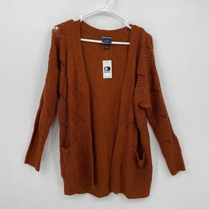 Daytrip Cardigan Long Sleeve Pullover Lightweight Solid Brown Size S Womens - Picture 1 of 9