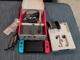 Nintendo Switch System with Neon Blue and Neon Red Joy-Con (HAC-001-01)