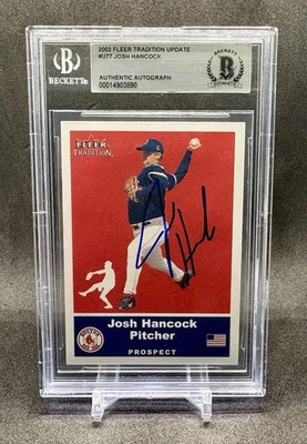 2002 Fleer Tradition Update #U77 Josh Hancock RC Red Sox BAS Signed Auto 890 - Image 1 of 3