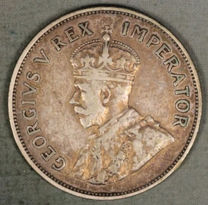 SOUTH AFRICA 1932 ~ SILVER HALF CROWN ~ GEORGE V - Picture 1 of 2