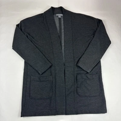 Cárdigan forrado de vellón Free Fly para mujer S gris bambú frente abierto suéter bolsillos Foto 1 de 4