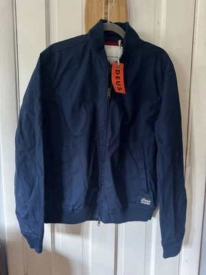 Chaqueta de bombardero Deus Ex Machina Garth azul marino (talla: XXL) - ¡excelente estado! 2XL Foto 1 de 4