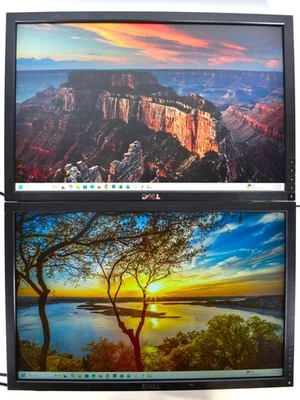 Lot of 2 Dell P2210 22" 1680x1050 16:10 LCD Monitor VGA/DVI/DisplayPort No Stand - Image 1 of 4