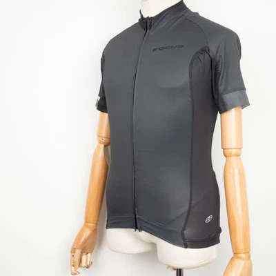 Camiseta de ciclismo minimalista de manga corta con cremallera completa FOCUS para hombre talla S - gris Foto 1 de 4