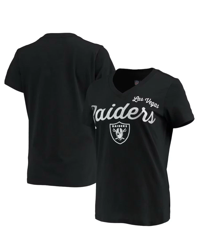 Mujer Las Vegas Raiders G-III 4Her por Carl Banks Negro Cuello en V Nuevo con Etiquetas Talla L Foto 1 de 4