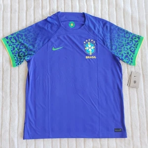 Nike Men's Brazil 2022/23 Away Jersey Paramount Blue/Green Spark Size XL - Picture 1 of 5