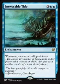 Inexorable Tide Modern Masters 2015 HEAVILY PLD Blue Rare MAGIC CARD ABUGames - Image 1 of 1