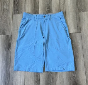 Pantalones cortos de golf deportivos Adidas frente plano talla 28” azul polvo poliéster/spandex - Imagen 1 de 8