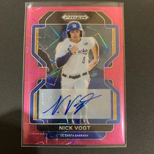 2022 Panini Prizm - Neon Pink Velocity Prizm Autographs #PDP210 Nick Vogt  - Bild 1 von 2
