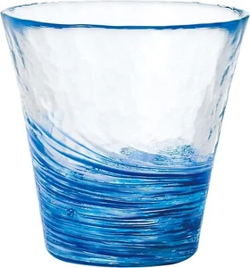 A Aderia Tsugaru Biidoro kostenlose Tasse Glas blau 260ml F-71453 HERGESTELLT IN JAPAN - Bild 1 von 5