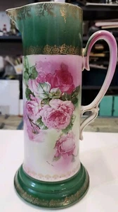 Vintage 12.5" New Habsburg Austria Porcelain Floral Tankard - Picture 1 of 11