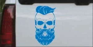 Calcomanía de barba calavera ventana para automóvil o camión computadora portátil azul cielo 6X3.2 - Imagen 1 de 1