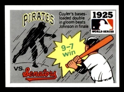 1971 Fleer World Series Baseball #23 1925 Pirates vs. Senators NM/MT *d3 - Image 1 of 2