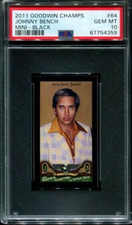 2011 UPPER DECK GOODWIN CHAMPIONS MINI-BLACK #64 JOHNNY BENCH POP 3 PSA 10 MINT
