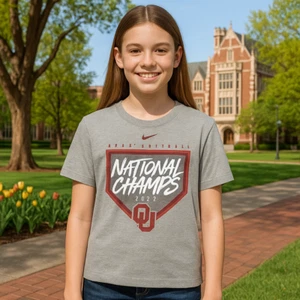 Nike Oklahoma Sooners 2022 Softball National Champs T-Shirt XL NCAA Official - Picture 1 of 8