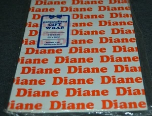 Años 80 DIANE Papel Regalo Envoltura Personalizada NUEVO Sellado NARANJA 2 Hojas De Colección - Imagen 1 de 2