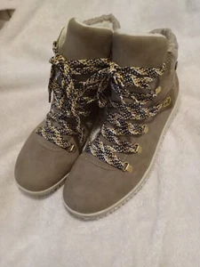 Rieker Boots Wm 40 (US 8.5) Faux Leather Zip Lace Up Faux Fur Lined Winter Snow - Picture 1 of 9