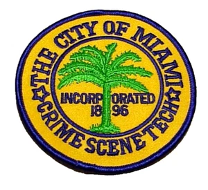 MIAMI  FLORIDA  FL  ( CRIME SCENE TECH ) 3 3/4"  POLICE PATCH  FREE SHIPPING!!! - Picture 1 of 1