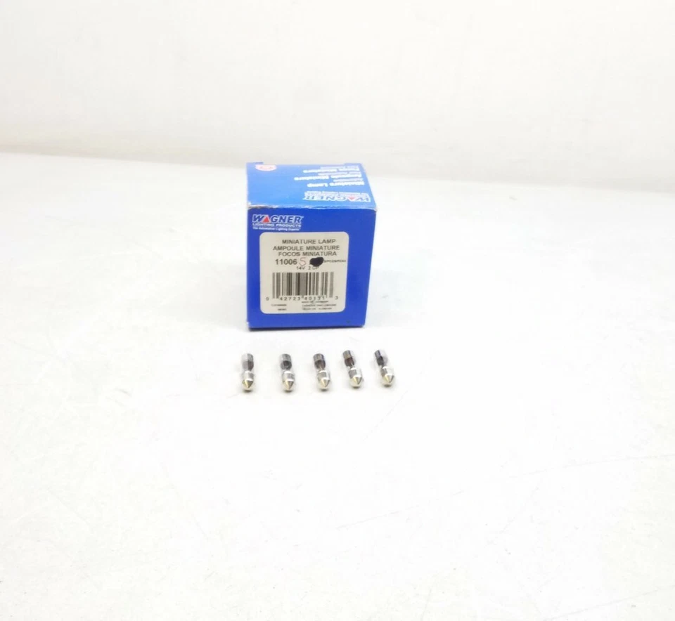 11006 Wagner Lighting Product 14V 2CP lâmpada multiuso miniatura x 5 peças lâmpadas - Imagem 1 de 3