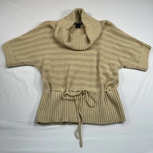 United States Sweaters 1/2 Sleeve Cowl Neck Top Womens Size XL Tan - Picture 1 of 6