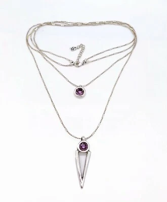 Nuevo Auténtico Collar UNO de 50 Plata My Way Rosa Swarovski Cristal Capa  Foto 1 de 4