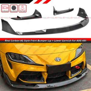 For 20-24 Toyota Supra Carbon Fiber AG Front Bumper Lip + Lower Garnish Splitter - Bild 1 von 8