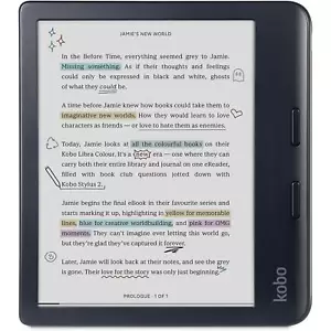 Liseuse Kobo Libra 7" encre électronique sans éblouissement Kaleido noir - Photo 1 sur 6