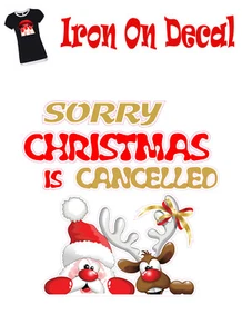 Calcomanías de hierro sobre parches con canalización Christmas Sorry Christmas is - Imagen 1 de 4