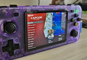 R36H RETRO GAMING HANDHELD KONSOLE - TRANSPARENT LILA - 3,5" IPS BILDSCHIRM 64GB - Bild 1 von 8